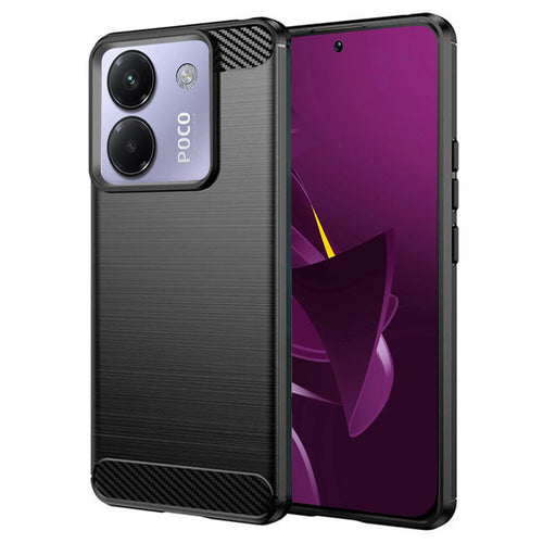 Husa pentru Xiaomi POCO M7 Pro 5G, Techsuit Carbon Silicone, negru