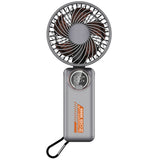 Techsuit Premium Mini Hand Fan (Z8), cu LED afisaj digital, USB-C reincarcabil, 3 Wind Speeds, 2A, 3600mAh, Alb