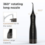 Bitvae Water Flosser (BV5020E), cu 4x Standard, 1x Periodontal, 1x Orthodontic, 1x Tongue Nozzel, 300ml, 3 Modes, Alb