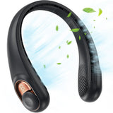 Techsuit Neck Fan (S9), portabil, cu afisaj digital, 3 Wind Speeds, 5200mAh, 5800RPM, Alb