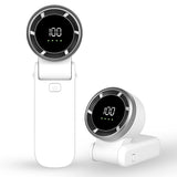 Techsuit Premium Mini Hand Fan (A9), cu LED afisaj digital, USB-C reincarcabil, 5 Wind Speeds, 5000mAh, Alb