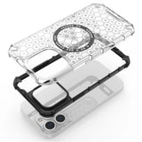 Husa pentru iPhone 14 Pro, Techsuit HoneyComb Shield MagSafe, alb
