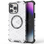Husa pentru iPhone 14 Pro, Techsuit HoneyComb Shield MagSafe, alb