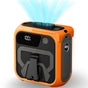 Techsuit Premium portabil Mini Fan (Z13), cu Baterie externa, reincarcabil, 5 Wind Speeds, Belt Buckle, 10000mAh, Portocaliu