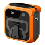 Techsuit Premium portabil Mini Fan (Z13), cu Baterie externa, reincarcabil, 5 Wind Speeds, Belt Buckle, 10000mAh, Portocaliu