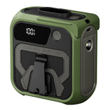 Techsuit Premium portabil Mini Fan (Z13), cu Baterie externa, reincarcabil, 5 Wind Speeds, Belt Buckle, 10000mAh, Gri