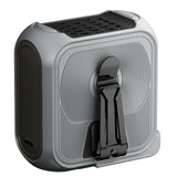Techsuit Premium portabil Mini Fan (Z13), cu Baterie externa, reincarcabil, 5 Wind Speeds, Belt Buckle, 10000mAh, Gri