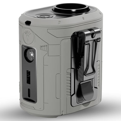 Techsuit Premium portabil Mini Fan (Z14), cu Baterie externa, reincarcabil, 5 Wind Speeds, Belt Buckle, 5000mAh, Gri