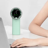 Techsuit Premium Mini Hand Fan (A8), cu LED afisaj digital, USB-C reincarcabil, 5 Wind Speeds, 3600mAh, Alb