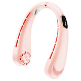 Techsuit Neck Fan (H6), portabil, USB-C, reincarcabil, reglabil, afisaj digital, 1200mAh, Alb