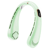 Techsuit Neck Fan (H6), portabil, USB-C, reincarcabil, reglabil, afisaj digital, 1200mAh, Alb