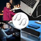 Adaptor Techsuit (2 pack) Adaptor Cablu Musicbox (AC18), Type-C to 3.5mm Jack, DAC Chip, 3A, Plug si Play, Alb
