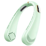 Techsuit Neck Fan (H6), portabil, USB-C, reincarcabil, reglabil, afisaj digital, 1200mAh, Alb
