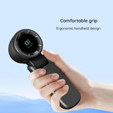 Techsuit Premium Mini Hand Fan (A9), cu LED afisaj digital, USB-C reincarcabil, 5 Wind Speeds, 5000mAh, Alb