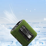Techsuit Premium portabil Mini Fan (Z14), cu Baterie externa, reincarcabil, 5 Wind Speeds, Belt Buckle, 5000mAh, Gri