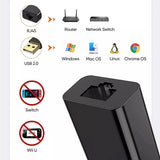 Adaptor Techsuit Ethernet Adapter Netlink (AC19), USB Male to RJ45 LAN Port Female, 100Mbps, ABS, Negru
