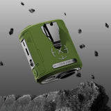 Techsuit Premium portabil Mini Fan (Z14), cu Baterie externa, reincarcabil, 5 Wind Speeds, Belt Buckle, 5000mAh, Portocaliu
