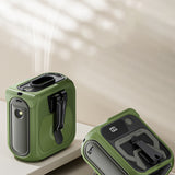 Techsuit Premium portabil Mini Fan (Z13), cu Baterie externa, reincarcabil, 5 Wind Speeds, Belt Buckle, 10000mAh, Gri