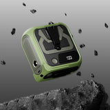 Techsuit Premium portabil Mini Fan (Z13), cu Baterie externa, reincarcabil, 5 Wind Speeds, Belt Buckle, 10000mAh, Gri