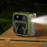 Techsuit Premium portabil Mini Fan (Z13), cu Baterie externa, reincarcabil, 5 Wind Speeds, Belt Buckle, 10000mAh, Gri