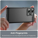 Husa pentru OPPO Reno14 Pro, Techsuit Carbon Silicone, negru