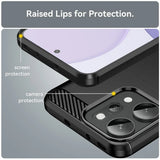 Husa pentru OPPO Reno14 Pro, Techsuit Carbon Silicone, negru