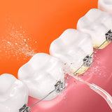 Bitvae Water Flosser (BVC2), cu 5x Standard Nozzels, 1x Tongue Scraper, Soft, NormalPotent Modes, Alb