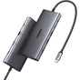 Hub USB UGREEN Docking station CM639 (45520), Type-C to 3x Type-C, 2x USB-A, HDMI, VGA, RJ45, SD/TF Card, Jack 3.5mm, gri