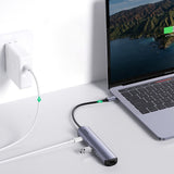 Hub USB UGREEN Docking station CM418 (10919), Type-C to 2x USB3.0, HDMI 4K@60Hz, RJ45 Gigabit, Type-C PD100W, 5Gbps, gri