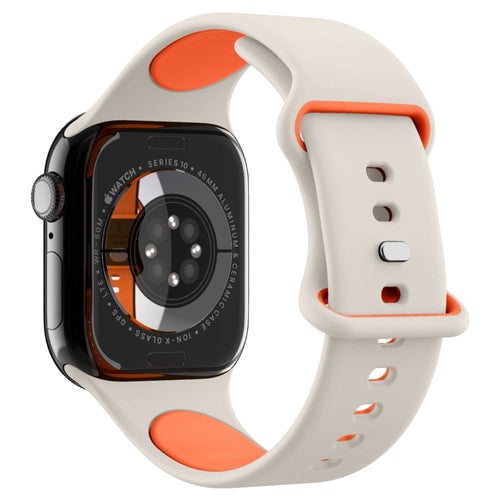 Curea pentru Apple Watch SE 40mm, Spigen Nano Pop (AMP09326), bej / portocaliu