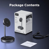 Incarcator wireless UGREEN W710 (45382), MagSafe-Compatible, pentru iPhone, AirPods, cu Type-C Cable, Qi2, 20W, negru
