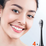 Bitvae Toothbrush Heads (GCS22), Gum Care, Ultra Soft Bristles, pentru Bitvae S2\S3, x4, Alb