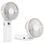 Techsuit Premium Mini Hand Fan (M12), cu LED afisaj digital, USB-C reincarcabil, 6 Wind Speeds, 5000mAh, Alb