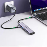 Hub USB UGREEN Docking station CM478 (15495), Type-C to USB3.0, 2x USB2.0, HDMI 4K@30Hz, Type-C PD100W, 5Gbps, Ultra-Thin, gri