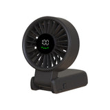 Techsuit Premium Mini Hand Fan (A10), cu LED afisaj digital, USB-C reincarcabil, 100 Wind Speeds, 5400RPM, Negru