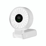 Techsuit Premium Mini Hand Fan (A10), cu LED afisaj digital, USB-C reincarcabil, 100 Wind Speeds, 5400RPM, Alb
