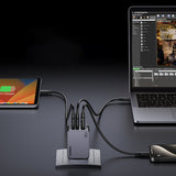 Incarcator retea UGREEN Nexode Pro X755 (25871), GaN, Incarcare rapida, USB, 2x Type-C, 65W, 3A, PD3.0, QC4.0, cu Cable, gri