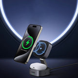 Incarcator wireless UGREEN W702 (35316), cu Cable, MagSafe, pentru iPhone, AirPods, USB-C, Pliabil, 15W, 1m, negru