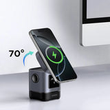 Incarcator wireless UGREEN W709 (45775), 2in1, cu Smart Display, Funny Emoji, pentru iPhone, AirPods, USB-C, 25W, negru