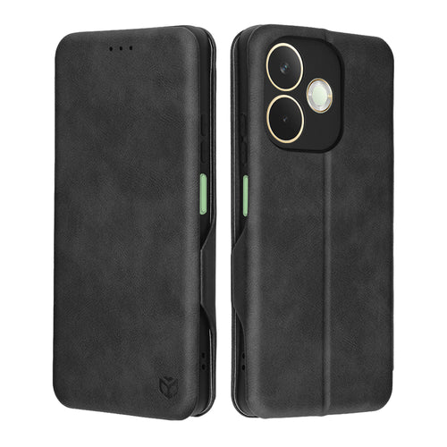 Husa pentru OPPO A5 Pro 5G, Techsuit Safe Wallet Plus, negru
