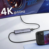 Hub USB UGREEN Docking station CM511 (35999), Type-C to 2x USB3.2, 1x HDMI 4K@60Hz, 3x Type-C, PD100W, 10Gbps, gri