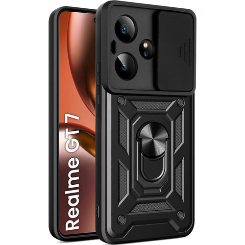 Husa pentru Realme GT 7, Techsuit CamShield Series, negru