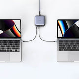 Statie de incarcare UGREEN Nexode CD328 (90928), cu Cablu, USB, 3x Type-C, GaN II, 4in1, Incarcare rapida, 100W, 2m, gri