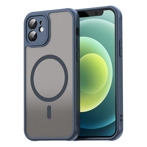 Husa pentru iPhone 12, Techsuit HaloFrost II MagSafe, bleumarin