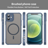 Husa pentru iPhone 12, Techsuit HaloFrost II MagSafe, bleumarin