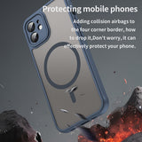 Husa pentru iPhone 12, Techsuit HaloFrost II MagSafe, bleumarin