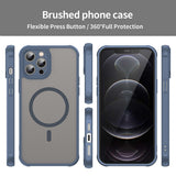 Husa pentru iPhone 12 Pro Max, Techsuit HaloFrost II MagSafe, bleumarin
