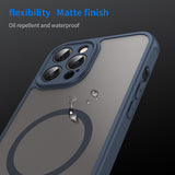 Husa pentru iPhone 12 Pro Max, Techsuit HaloFrost II MagSafe, bleumarin