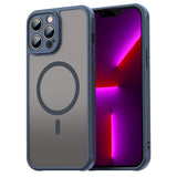 Husa pentru iPhone 13 Pro Max, Techsuit HaloFrost II MagSafe, bleumarin