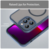 Husa pentru iPhone 13 Pro Max, Techsuit HaloFrost II MagSafe, bleumarin